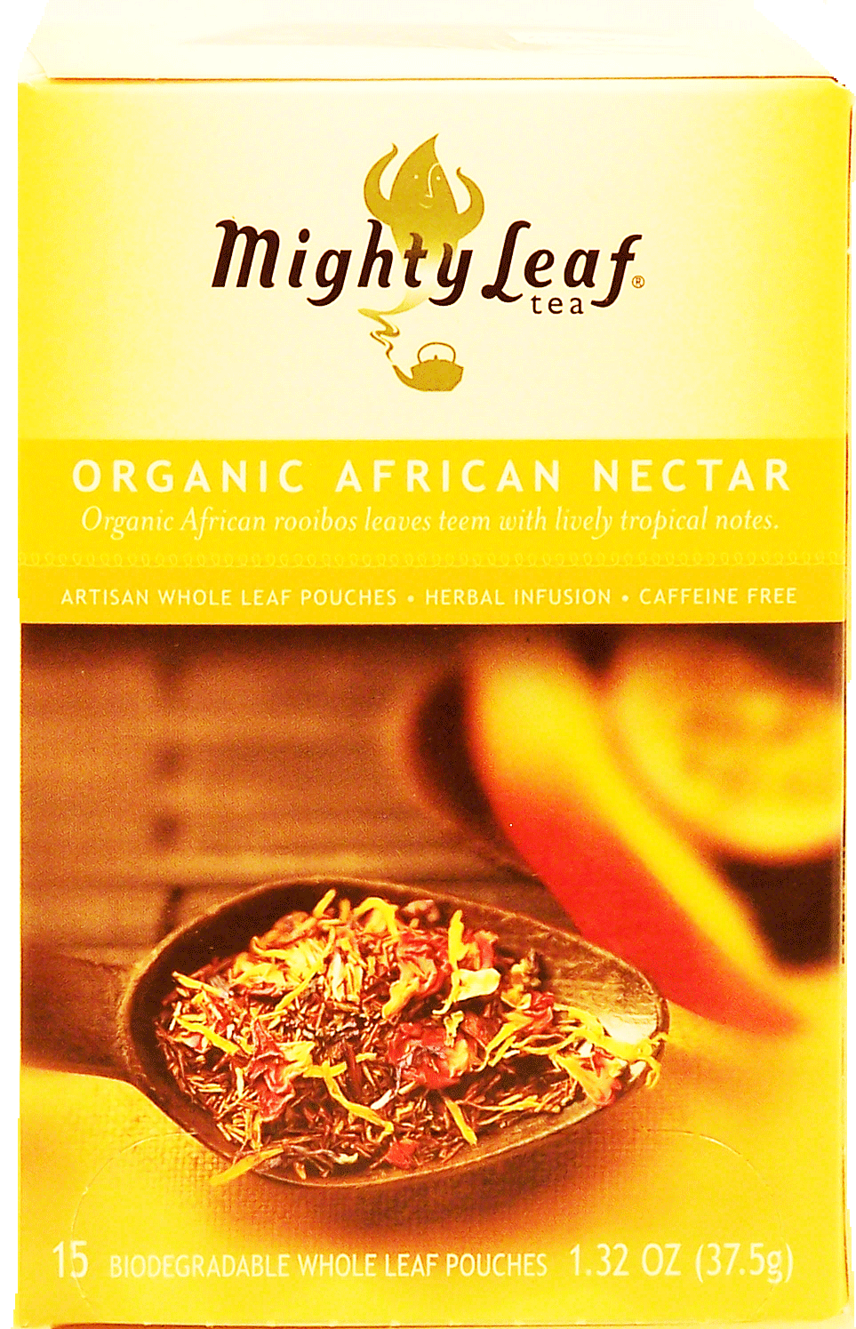 Mighty Leaf  organic african nectar rooibos leaves, 15 biodegradable whole leaf pouches Full-Size Picture